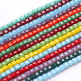 95Pcs 6mm Square Faceted Crystal Cube Glass Beads DIY Jewelry Making