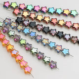 95Pcs 8mm Glass Star Beads Crystal Pendants DIY Crafts Jewelry Making Material