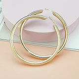Chunky Metal Hoop Earrings Statement Alloy Big Earring Brincos