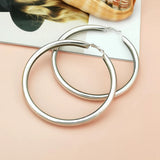 Chunky Metal Hoop Earrings Statement Alloy Big Earring Brincos