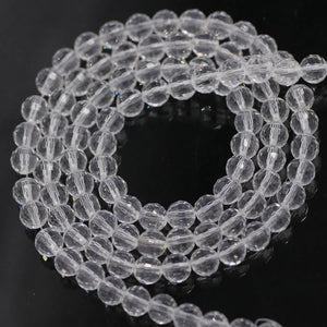 6/8/10/12mm Faceted Glass Ball Crystal Beads for DIY Jewelry Making