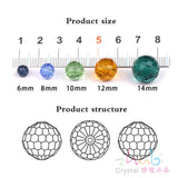 6/8/10/12mm Faceted Glass Ball Crystal Beads for DIY Jewelry Making
