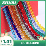 6/8/10/12mm Faceted Glass Ball Crystal Beads for DIY Jewelry Making