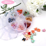96Pcs Acrylic Butterfly Beads Set for DIY Jewelry Making