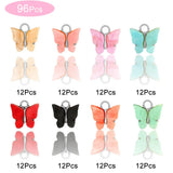 96Pcs Acrylic Butterfly Beads Set for DIY Jewelry Making
