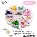 96Pcs Acrylic Butterfly Beads Set for DIY Jewelry Making