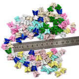 96Pcs Colorful Butterfly Charms with Box for DIY Jewelry Making