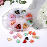 96Pcs Colorful Butterfly Charms with Box for DIY Jewelry Making