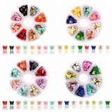 96Pcs Colorful Butterfly Charms with Box for DIY Jewelry Making