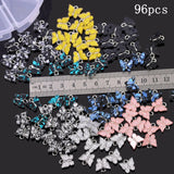 96Pcs Acrylic Butterfly Charms DIY Earring Pendant Necklace Jewelry