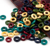 96Pcs Round Large Hole Wooden Beads DIY Hair Hand Making Dreadlocks Decoration