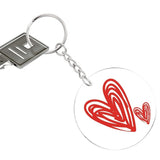 96pcs Acrylic Keychain Blanks DIY Kit with Key Chain Rings