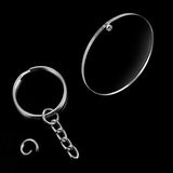 96pcs Acrylic Keychain Blanks DIY Kit with Key Chain Rings