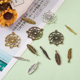 96pcs Tibetan Style Alloy Chandelier Charms for DIY Jewelry Making