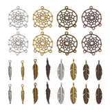 96pcs Tibetan Style Alloy Chandelier Charms for DIY Jewelry Making