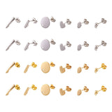 304 Stainless Steel Earring Findings Mixed Shapes for Jewelry Making