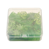 96pcs Green Leaves Plastic Pendants Spacer Charms Beads Jewelry Making Diy