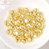 6PCS 10x12MM Brass Heart Charm Pendants for DIY Jewelry Making