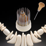 97QE 23 Pcs Diamond Stone Beader Set Graver Jewelry Making Beading Tool