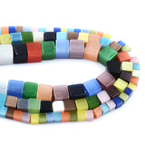 DIY Cat Eye Beads Square Mixed Beads for Bracelet Necklace Jewelry 4/6/8mm