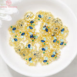 4PCS 14x15MM 24K Brass Heart Charms Pendants DIY Jewelry Accessories