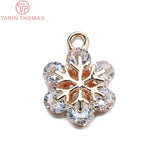 4PCS 13MM Snowflake Charms Pendants High Diy Jewelry Accessories