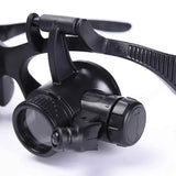 Head Wearing Binocular Magnifier 10x-25x LED Lamp