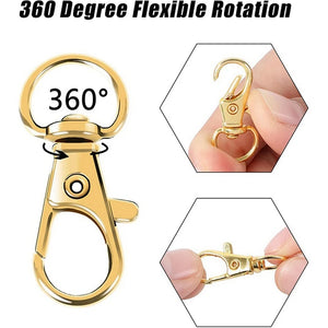 98 Swivel Clasps Key Rings Metal Snap Hooks Lobster Claw Bright Hooks