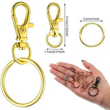 98 Swivel Clasps Bright Key Rings Lanyard Snap Hooks Metal Lobster Claw Hooks