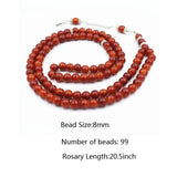 99 Beads Crystal Tasbih Stone Bracelet 8mm Beads Islamic Muslim Prayer Jewelry