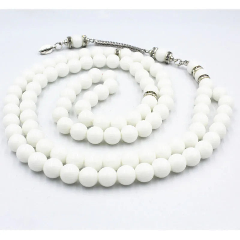 99 Beads Crystal Tasbih Stone Bracelet 8mm Beads Islamic Muslim Prayer Jewelry
