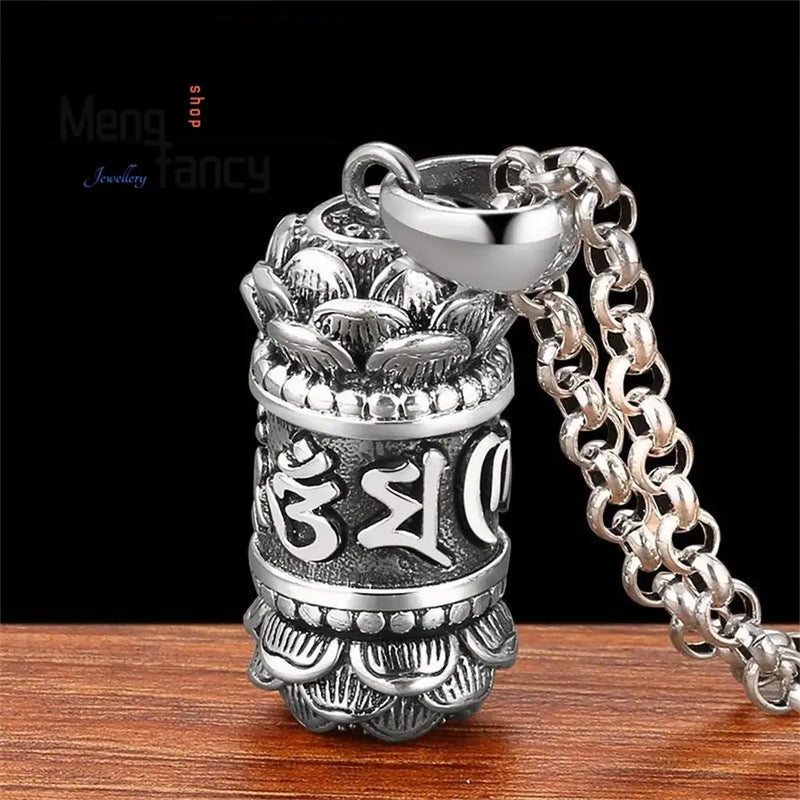 Vintage Silver Proverbs Pendant Necklace Jewelry