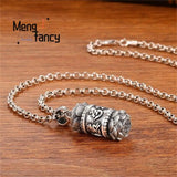 Vintage Silver Proverbs Pendant Necklace Jewelry