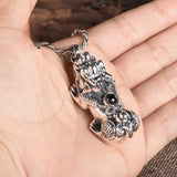 Sterling Silver Pixiu Pendant Necklace for Men