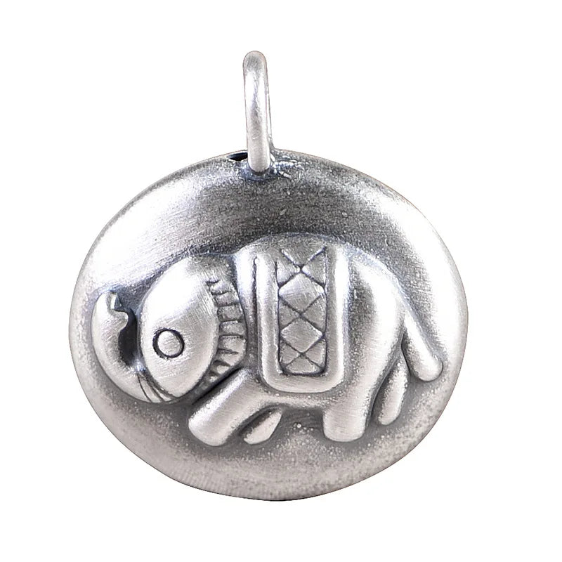 990 Silver Jixiang Elephant Hanging Ornaments