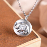 990 Silver Jixiang Elephant Hanging Ornaments