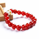24K Yellow Bracelet Women Jade Beads Agate Female Bracelet