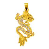 Diamond-studded Dragon Pendant Necklace for Women Men
