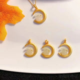 Jade Rabbit Pendant Necklace for Women Men Chain Wedding Fine Jewelry
