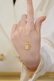 Jade Rabbit Pendant Necklace for Women Men Chain Wedding Fine Jewelry