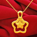 Star Pendant Necklace for Women Men plated Neckalces Chain Wedding Engagement