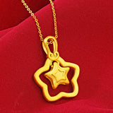 Star Pendant Necklace for Women Men plated Neckalces Chain Wedding Engagement