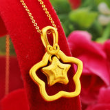 Star Pendant Necklace for Women Men plated Neckalces Chain Wedding Engagement