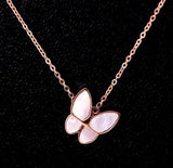 Butterfly Shell Necklace 18k Yellow Fine Jewelry