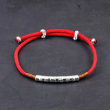 Chinese Knot Bracelet Women's Lucky Red Rope Six Words OM Braided