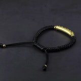 999 Pure Silver Chinese Knot Bracelets Mens Lucky Red Rope Six Words OM Braided