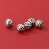 999 Silver Fish Pattern Beads 10mm Craft DIY Jewelry