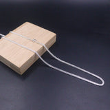 999 Silver Necklace Women 2mm Thin Wheat Link 20in Sweater Chain