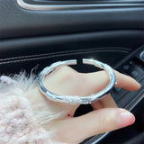 999 Silver Girl Bracelet, National Style Silk Retro Design