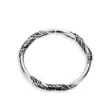 999 Silver Girl Bracelet, National Style Silk Retro Design